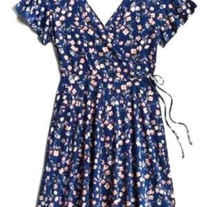 Kaleigh Kaela Faux Wrap Knit Dress Large